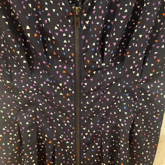 Knee-Length Multicolored Fit and Flare Dress - Picture 6 of 7